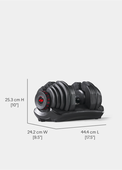 1090 Dumbbells Dimensions Per Dumbbell - Length 44.4 cm, Width 24.2 cm, Height 25.3 cm