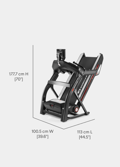 Treadmill 25 Folded Dimensions  - Length 113 cm, Width 100.5 cm, Height 177.7 cm