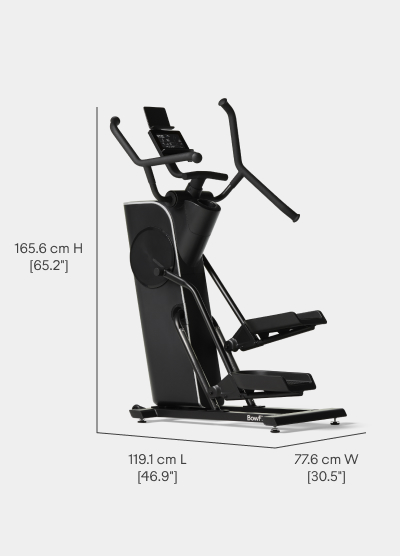 Max Trainer SE Dimensions - Length 119.1 cm, Width 77.6 cm, Height 165.6 cm